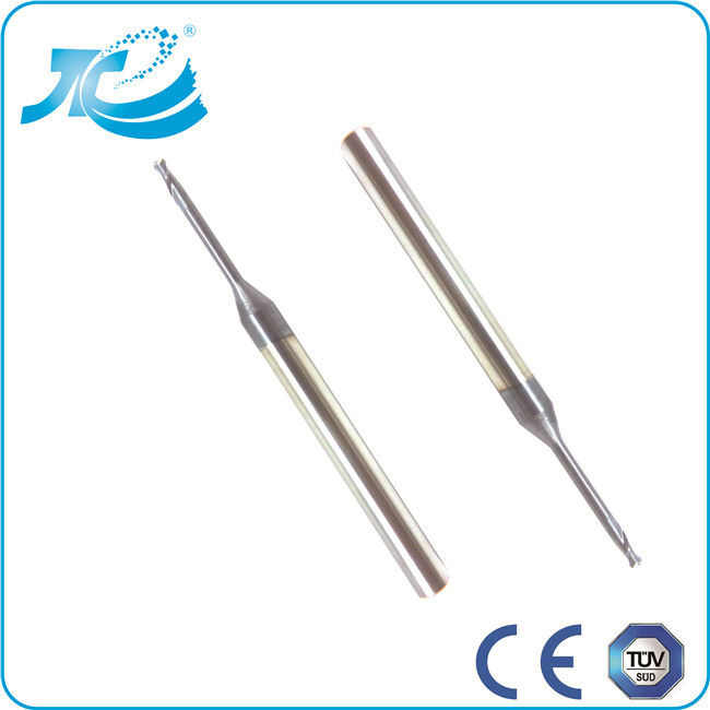 HRC 60 Long Nect Ball Nose End Mill R 0.2 - R 2.0 Diameter , 4 Flute End Mill