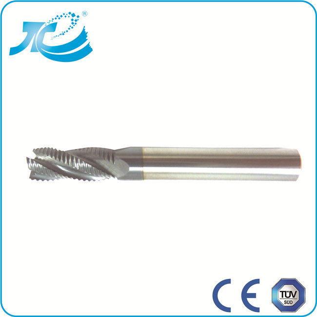 Tungsten Carbide Roughing Three Flute End Mill HRC 55 / 60 / 65