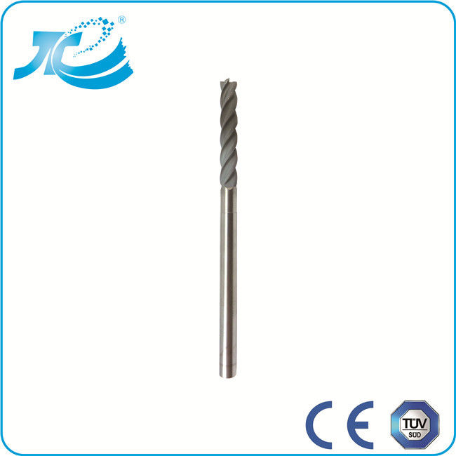 Nano Coating Helix CNC Solid Carbide End Mill , 4 Flute End Mill