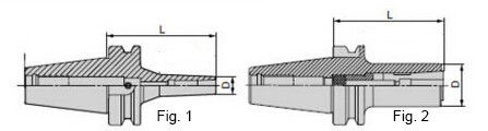 BT30 / 40 Series CNC Tool Holders SDC Slim Chuck With Minor Diameter