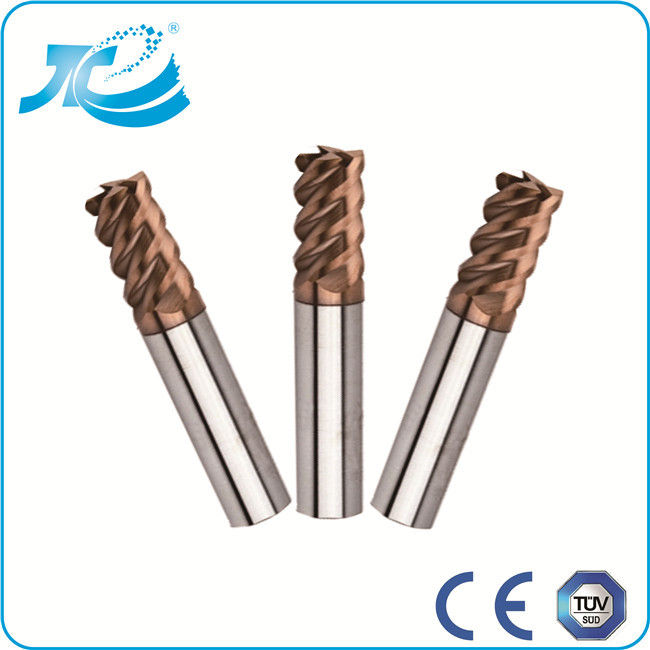 HRC 60 High Performance End Mills Tungsten Steel with TiN Coating
