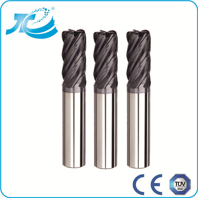 Solid Carbide Cutter 2 / 4 / 6 Flute End Mill 50-100mm Overall Length