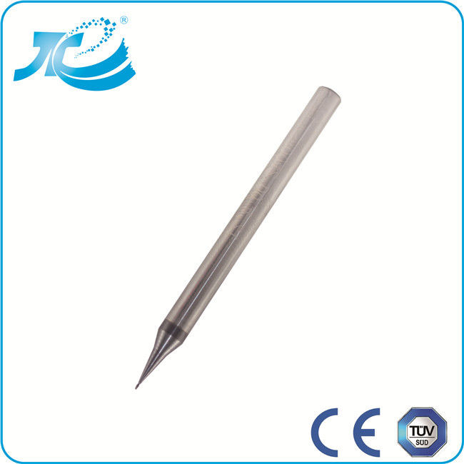 CNC HRC 60 Carbide 2 Flute End Mill Tools , Micro Diameter 0.1 - 0.9 mm