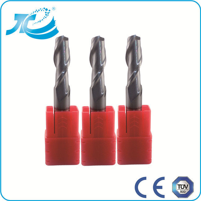 Solid Carbide Cutting Tool Flat End Mills For Stainless Steel TialN / TiCN Coating