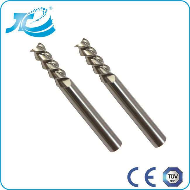Metal Removal End Mills For Aluminum , Diamond Coated End Mills Air Oil Cooling Mode