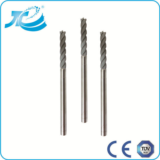 Nano Coating Helix CNC Solid Carbide End Mill , 4 Flute End Mill