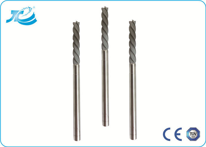 TiAIN Coating Solid Carbide End Mill with HRC 55 Degree , Diamond Coated End Mills