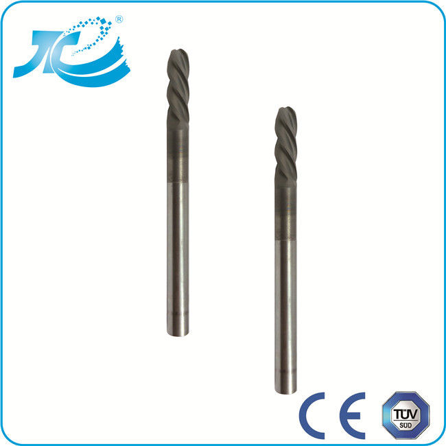 Customized Size TiCN TiN Coating Solid Carbide End Mill , Plastic Cutting End Mill